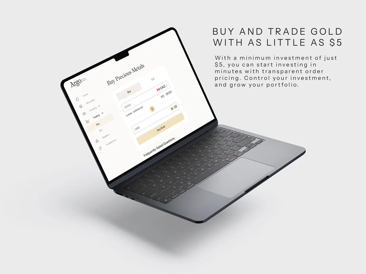 The Argo web app on a laptop