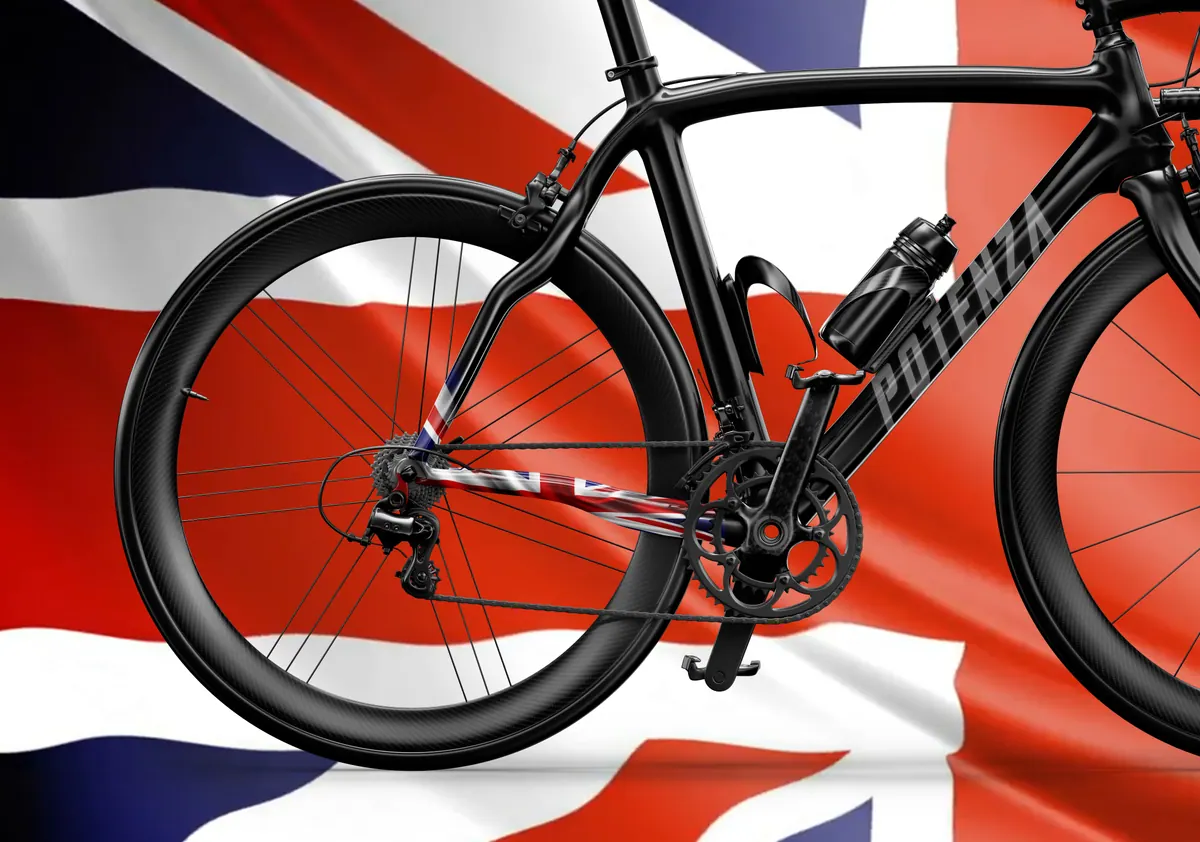 Potenza brand identity applied to cycling product
