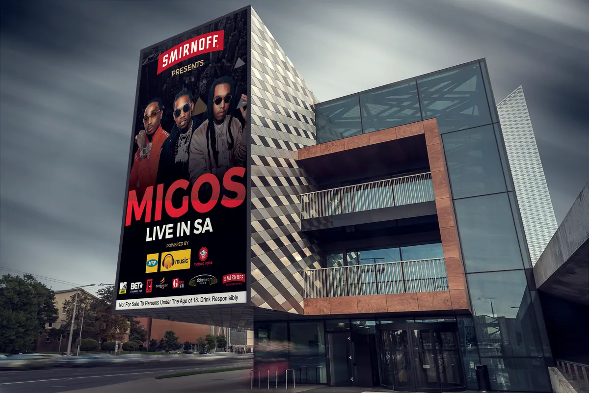Migos Culture Tour South Africa outdoor billboard