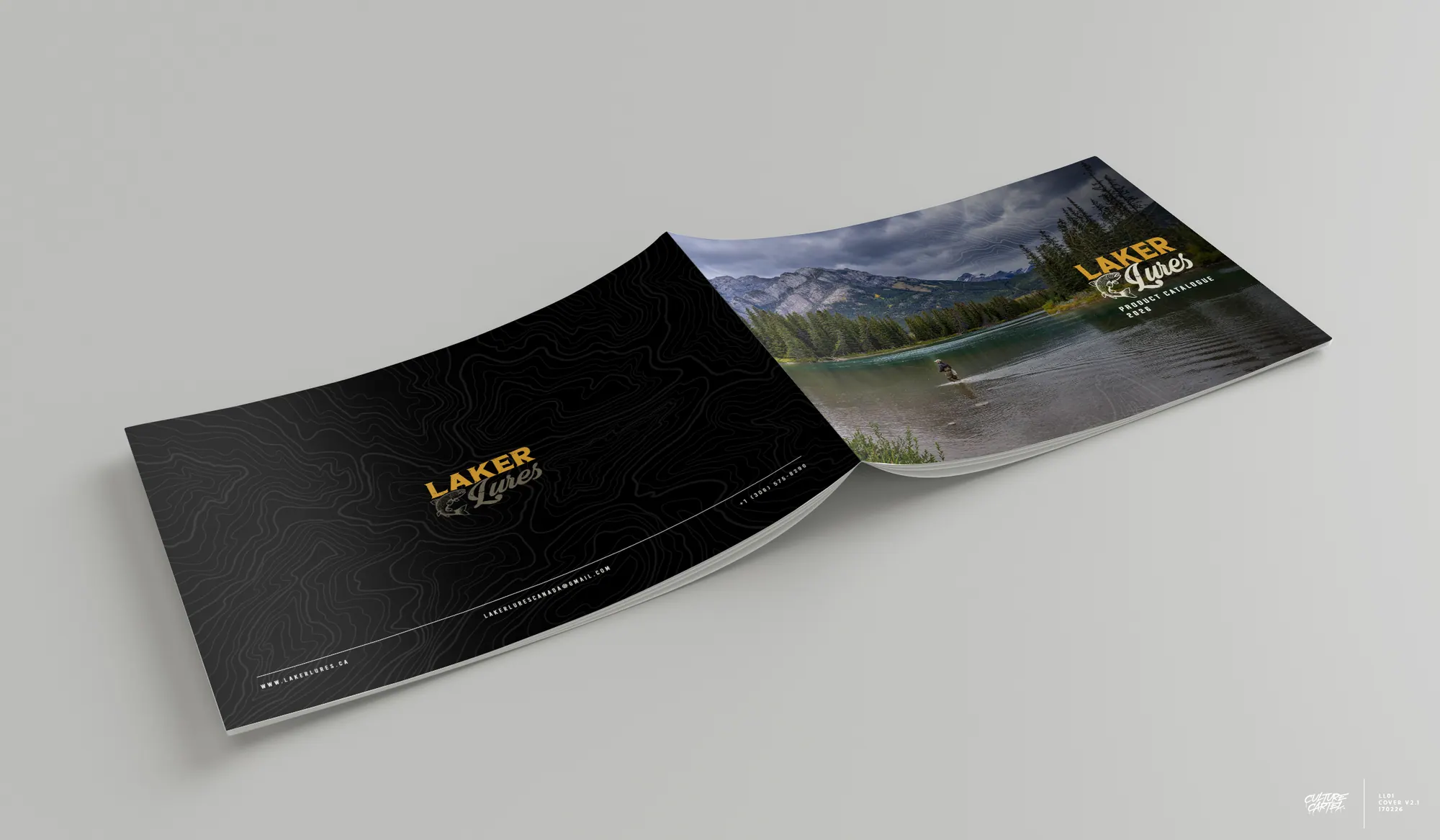 Black Laker Lures catalogue cover with the gold logo