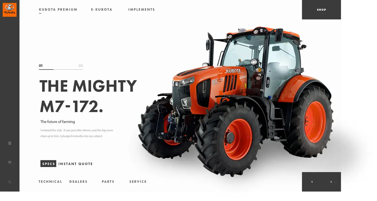 Kubota agricultural equipment brand creative